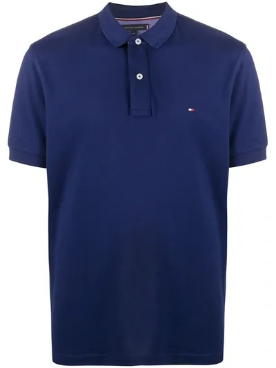 Tommy Hilfiger Short-sleeved Polo Shirt In Blue