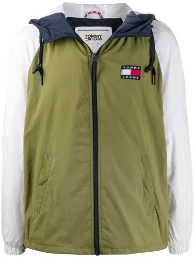 Tommy Hilfiger Panelled Hooded Jacket In White