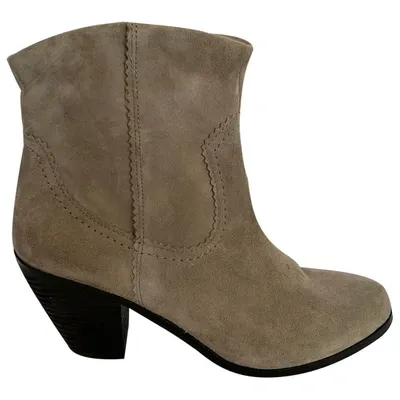 Pre-owned Sam Edelman Boots In Grey