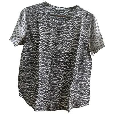 Pre-owned Equipment Silk Blouse In Grey