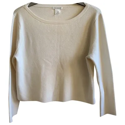 Pre-owned Club Monaco Wool Jumper In Ecru