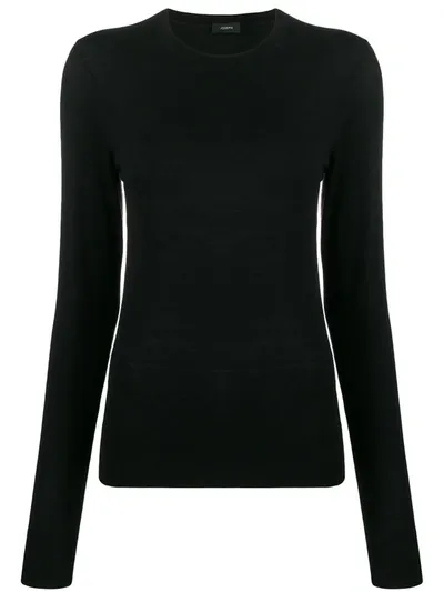 Joseph Fine-knit Merino Wool Sweater In Black