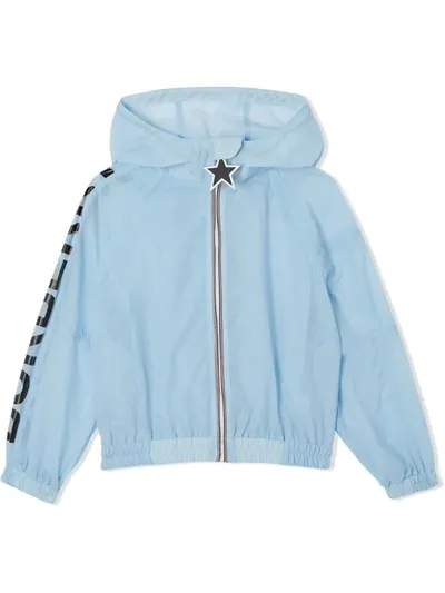 Burberry Kids' Logo Print Lightweight Jacket In Blue