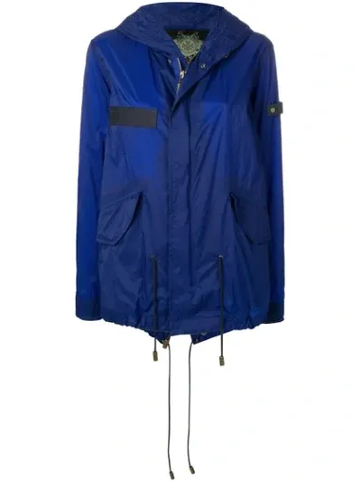 Mr & Mrs Italy Crispy Waterproof Nylon Mini Parka In Blue