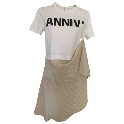 Pre-owned Mm6 Maison Margiela Mid-length Dress In Beige