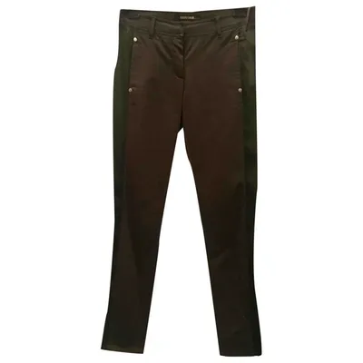 Pre-owned Roberto Cavalli Trousers In Green