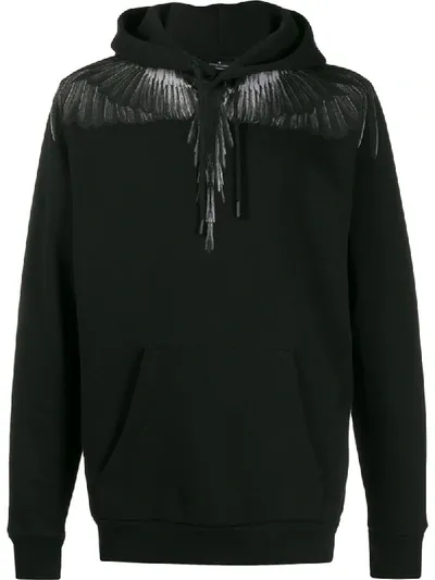 Marcelo Burlon County Of Milan Printed Hoodie In Black