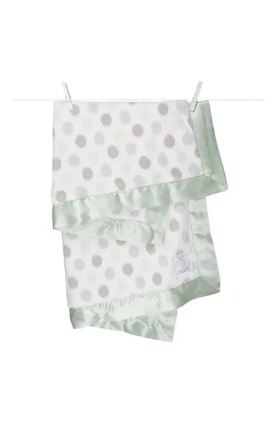 Little Giraffe Kids' Luxe Dot Blanket In Celadon