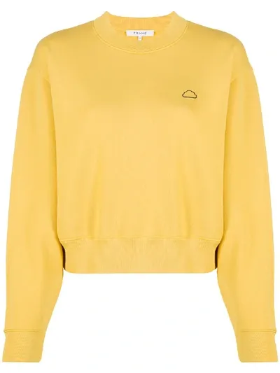 Frame Easy Logo Crew Neck Sweatshirt In Yellow