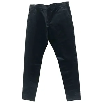 Pre-owned Pinko Straight Pants In Black