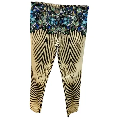 Pre-owned Roberto Cavalli Large Pants In Multicolour