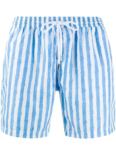 Barba Striped-print Swim Shorts In Blue