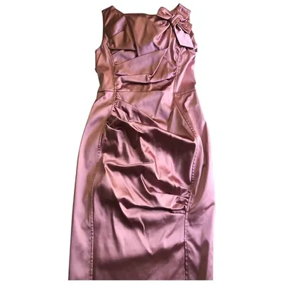 Pre-owned Nina Ricci Silk Mid-length Dress In Pink