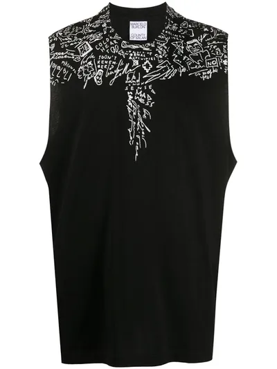 Marcelo Burlon County Of Milan Sketches Wings Sleeveless T-shirt In Black