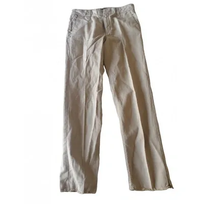 Pre-owned Golden Goose Large Pants In Ecru