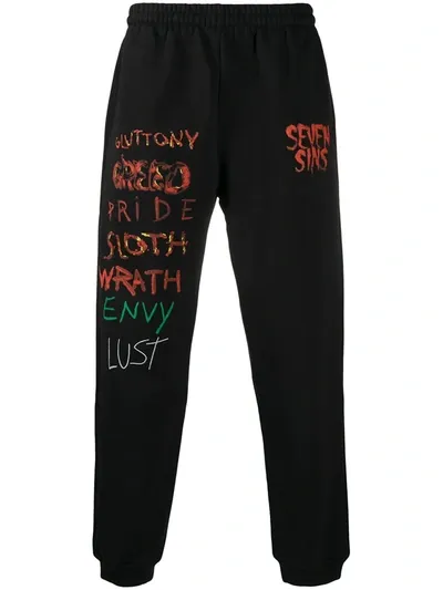 Vetements Slogan Detail Jogging Bottoms In Black