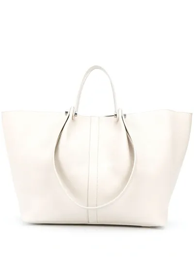 Allsaints Allington East West Tote Bag In White