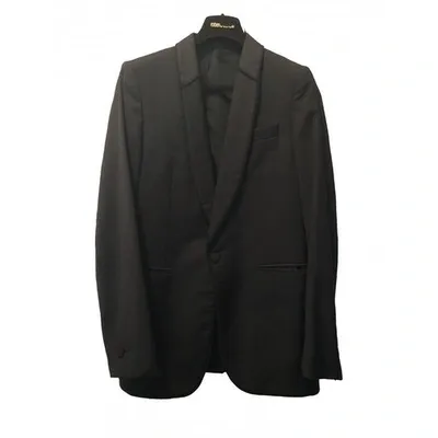 Pre-owned Roberto Cavalli Wool Jacket In Black