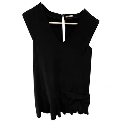 Pre-owned Miu Miu Mini Dress In Black