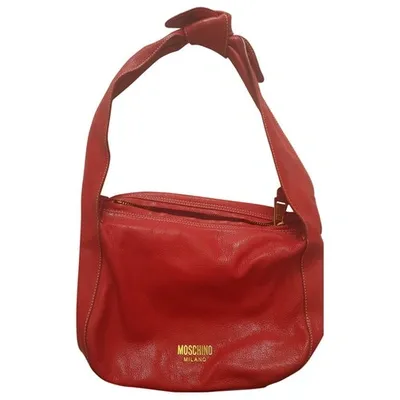 Pre-owned Moschino Leather Handbag In Red