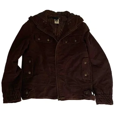 Pre-owned Just Cavalli Peacoat In Brown