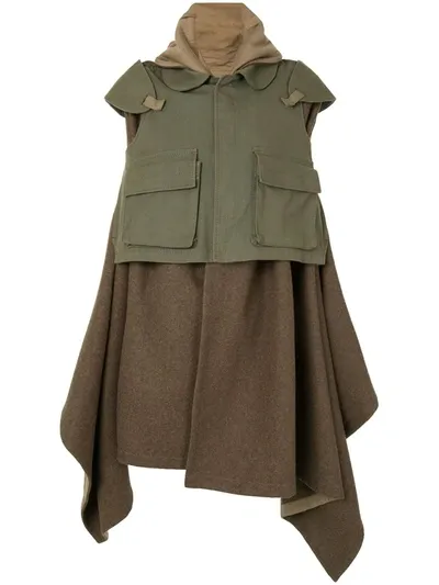 Pre-owned Comme Des Garçons Military Blanket Coat In Green