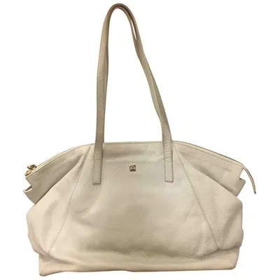 Pre-owned Coccinelle Leather Handbag In Grey