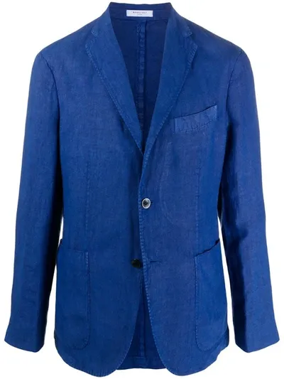 Pre-owned Boglioli Notched Collar Blazer In Blue