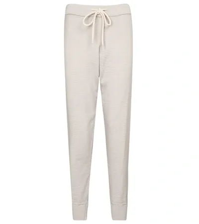 Varley Alice Knitted Cotton Sweatpants In Silver