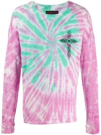 Siberia Hills Ghost Cross Tie-dye Sweatshirt In Purple