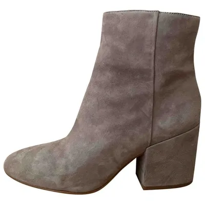 Pre-owned Sam Edelman Ankle Boots In Grey