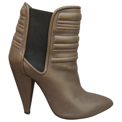 Pre-owned Iro Leather Ankle Boots In Brown