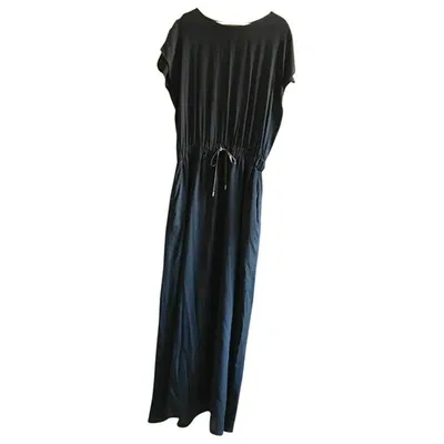 Pre-owned Fabiana Filippi Silk Maxi Dress In Grey