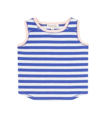 Caramel Baby Aldwych Stretch-cotton Tank Top In Blue