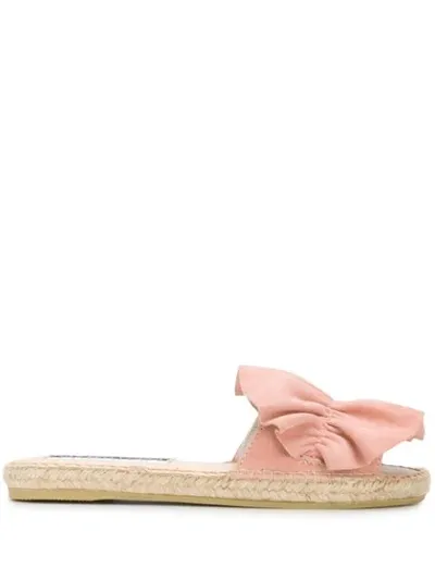 Sergio Rossi Ruffled Espadrille Sandals In Pink