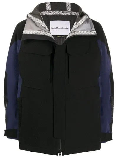 White Mountaineering Gore-tex Hooded Jacket In Black