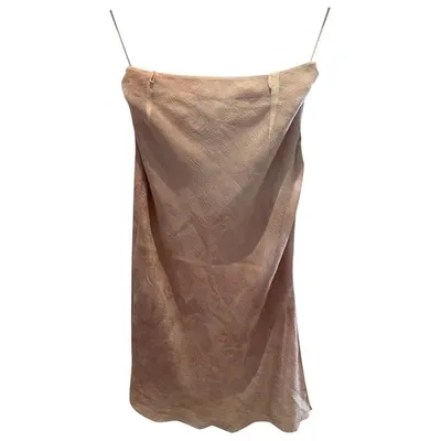 Pre-owned Dior Silk Mid-length Skirt In Pink