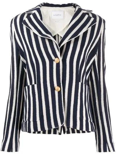 Ballantyne Striped Jacket In Blue And White