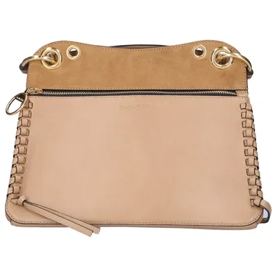 See By Chloé Women Handbag Tilda Leather Suede Logo Beige