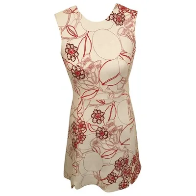 Pre-owned Giambattista Valli Silk Mini Dress In White