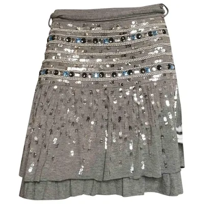 Pre-owned Pinko Mini Skirt In Grey