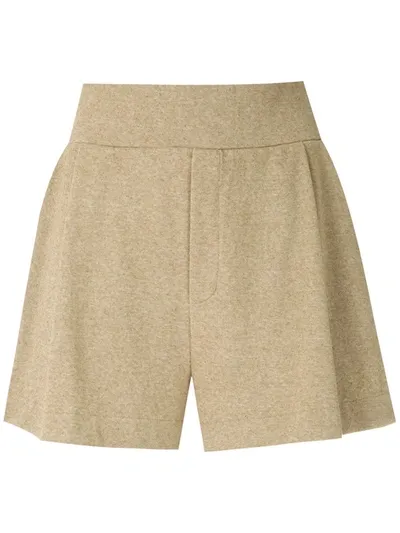 Osklen Pleat Ribbed Short In Neutrals