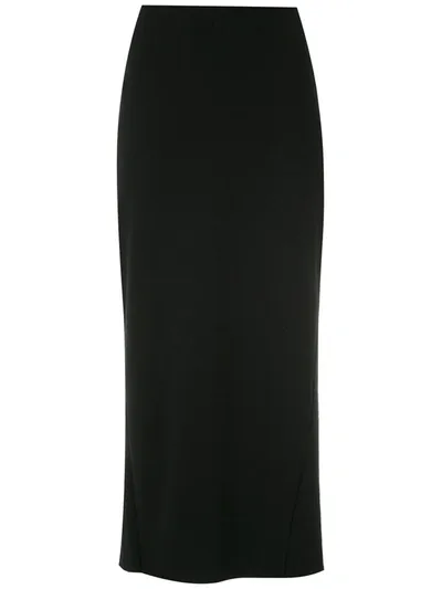 Osklen Straight Midi Skirt In Black