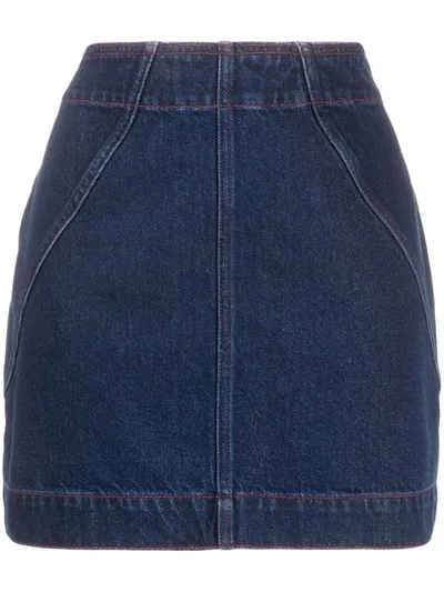 Philosophy Di Lorenzo Serafini Denim Mini Skirt In Blue