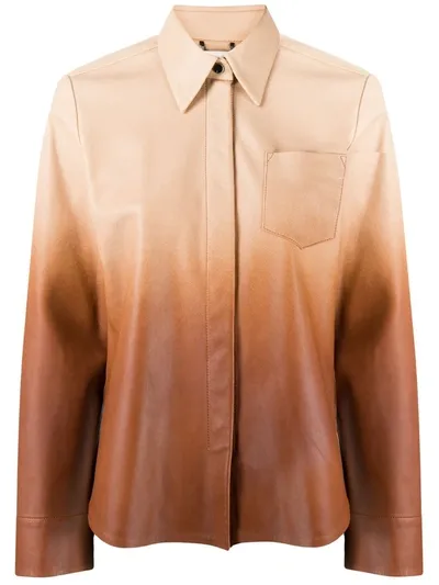 Dorothee Schumacher Dégradé Leather Shirt In Neutrals