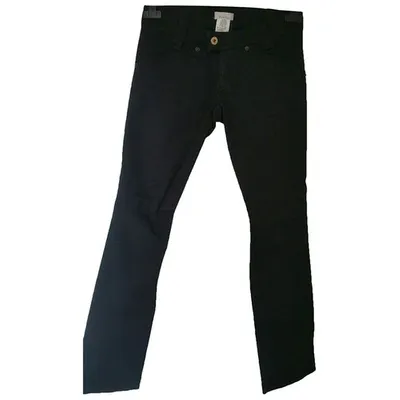 Pre-owned Pinko Straight Pants In Black