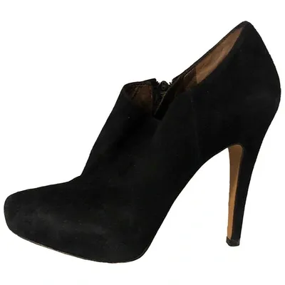 Pre-owned Sam Edelman Ankle Boots In Black