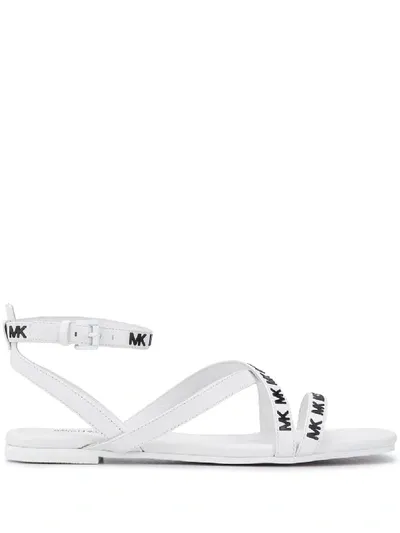 Michael Michael Kors Tasha Flat Sandals In White