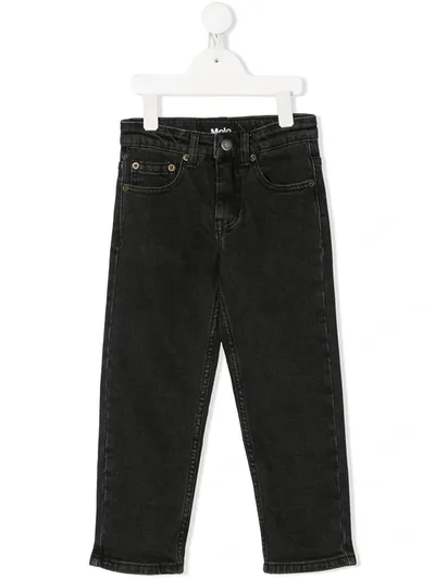 Molo Teen Mid-rise Slim-fit Jeans In Black