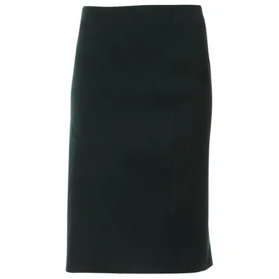 Pre-owned Burberry Wool Mid-length Skirt In Green